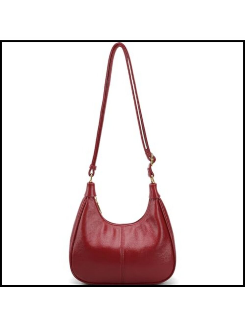 Crescent Hobo Crossbody Bag Leather Adjustable Strap Women Travel